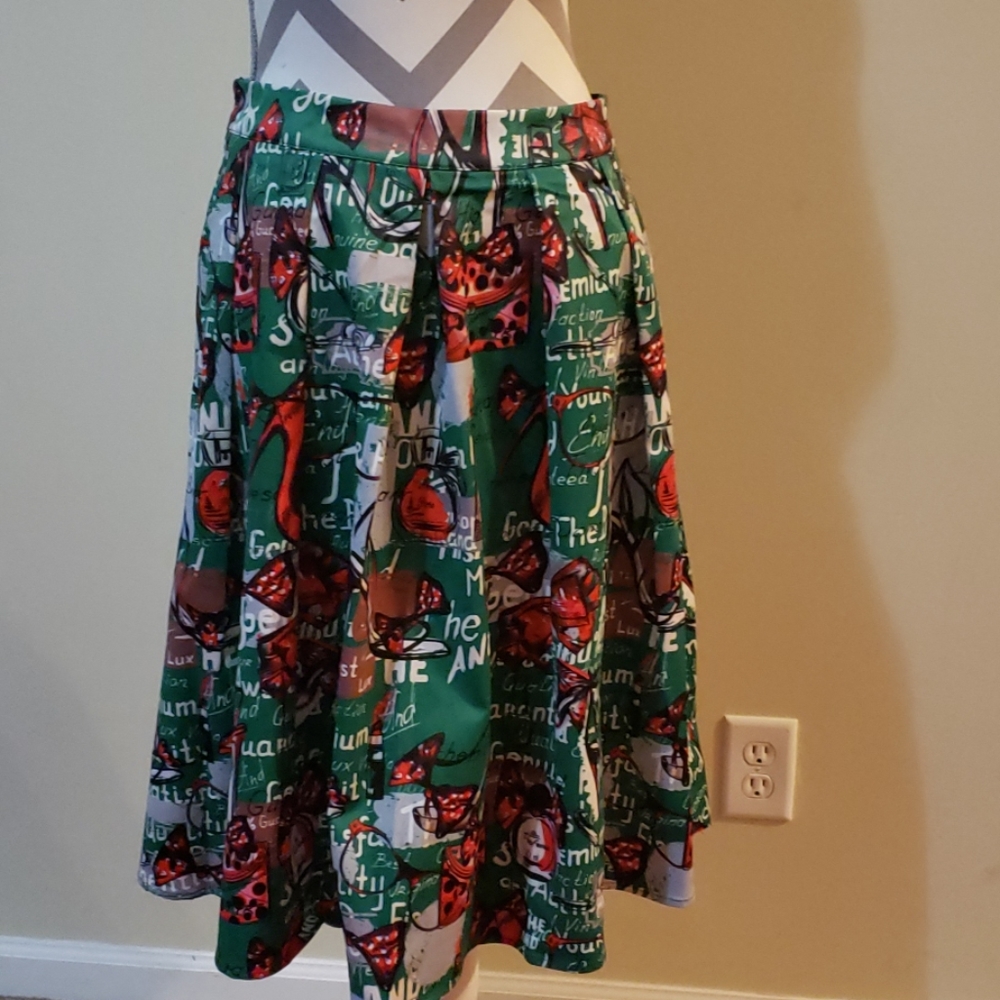 Luoqi skirt high heels and bows pattern